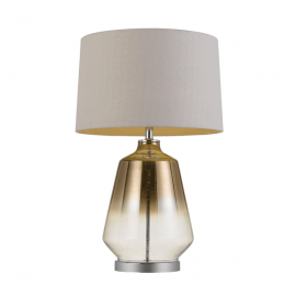 Telbix-Harper Table Lamp - Gold plated / White shade